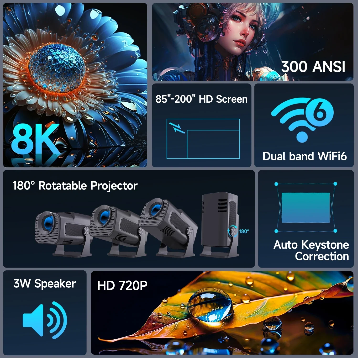 Projetor Smart HY320 Full HD 1920x1080